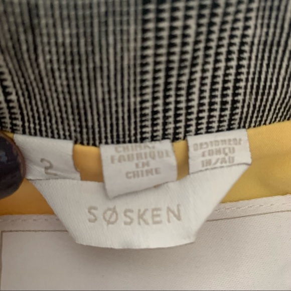 Søsken Studios Marisa Minicucci Black & White plaids zipper Blazer size 2 - Picture 4 of 8